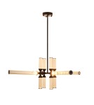 Step Into Design Lampa wisząca QUADRO-12 LED bursztynowe szklane klosze RH115-12P amber