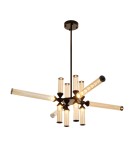 Step Into Design Lampa wisząca QUADRO-12 LED bursztynowe szklane klosze RH115-12P amber