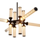 Step Into Design Lampa wisząca QUADRO-12 LED bursztynowe szklane klosze RH115-12P amber