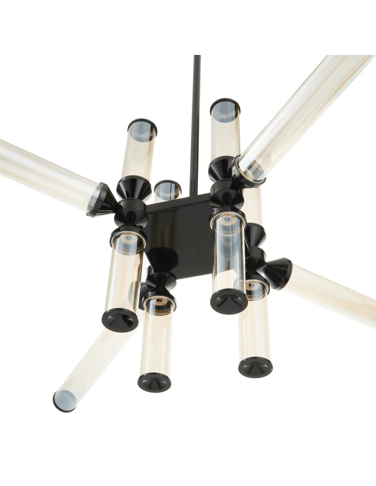 Step Into Design Lampa wisząca QUADRO-12 LED bursztynowe szklane klosze RH115-12P amber