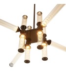 Step Into Design Lampa wisząca QUADRO-12 LED bursztynowe szklane klosze RH115-12P amber