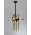 Step Into Design Lampa wisząca QUADRO-12 LED bursztynowe szklane klosze RH115-12P amber