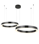 Step Into Design Lampa wisząca CIRCLE 40+40  - LED,  ring tytanowy na 1 podsufitce ST-8848-40+40 black