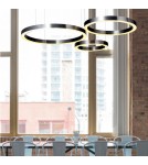 Step Into Design Lampa wisząca CIRCLE 40+40  - LED,  ring tytanowy na 1 podsufitce ST-8848-40+40 black