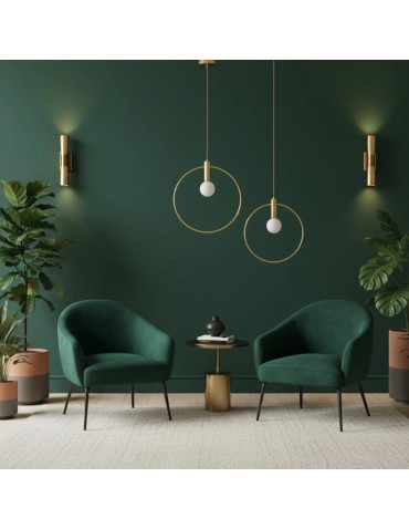 Step Into Design Lampa wisząca BELLA 25- 25 cm, złoty ring DP0001A-250R - produkt 2