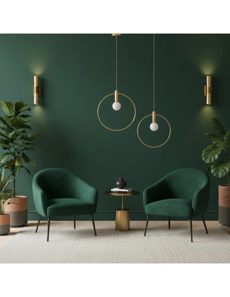 Step Into Design Lampa wisząca BELLA 25- 25 cm, złoty ring DP0001A-250R