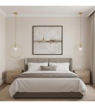 Step Into Design Lampa wisząca BELLA 25- 25 cm, złoty ring DP0001A-250R