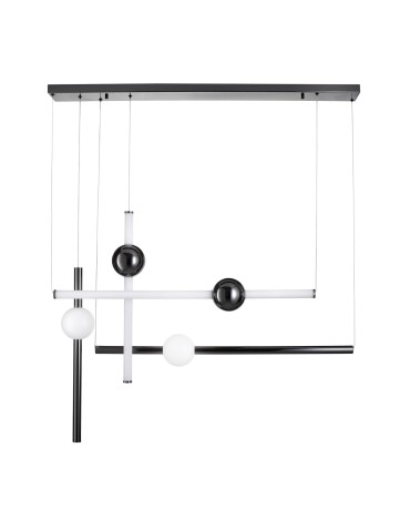 Step Into Design Lampa wisząca O-LINE L-4 LED czarna 110 cm ST-1691L-4 BLACK