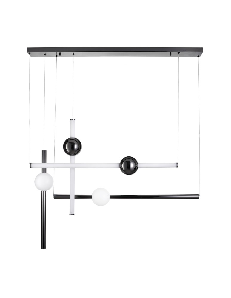 Step Into Design Lampa wisząca O-LINE L-4 LED czarna 110 cm ST-1691L-4 BLACK