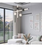 Step Into Design Lampa wisząca O-LINE L-4 LED czarna 110 cm ST-1691L-4 BLACK