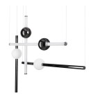 Step Into Design Lampa wisząca O-LINE L-4 LED czarna 110 cm ST-1691L-4 BLACK