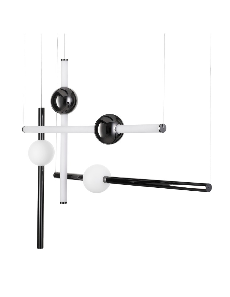 Step Into Design Lampa wisząca O-LINE L-4 LED czarna 110 cm ST-1691L-4 BLACK