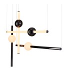 Step Into Design Lampa wisząca O-LINE L-4 LED czarna 110 cm ST-1691L-4 BLACK
