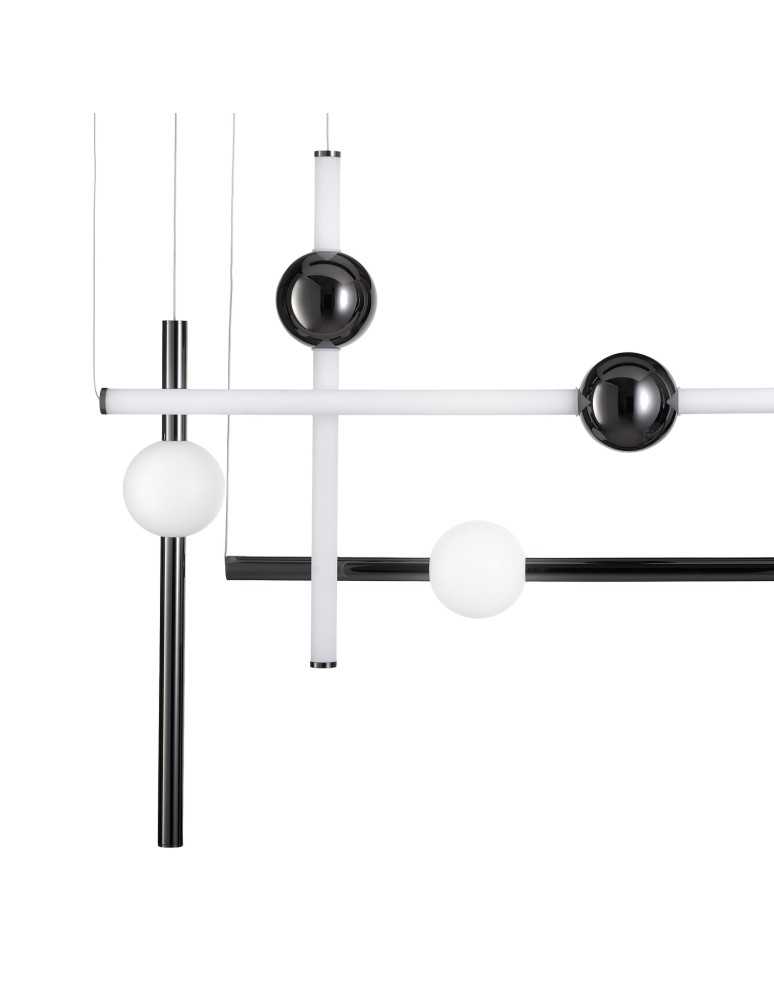 Step Into Design Lampa wisząca O-LINE L-4 LED czarna 110 cm ST-1691L-4 BLACK