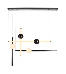 Step Into Design Lampa wisząca O-LINE L-4 LED czarna 110 cm ST-1691L-4 BLACK