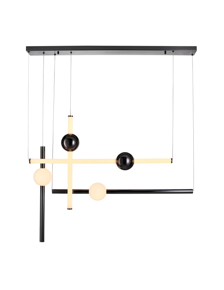 Step Into Design Lampa wisząca O-LINE L-4 LED czarna 110 cm ST-1691L-4 BLACK