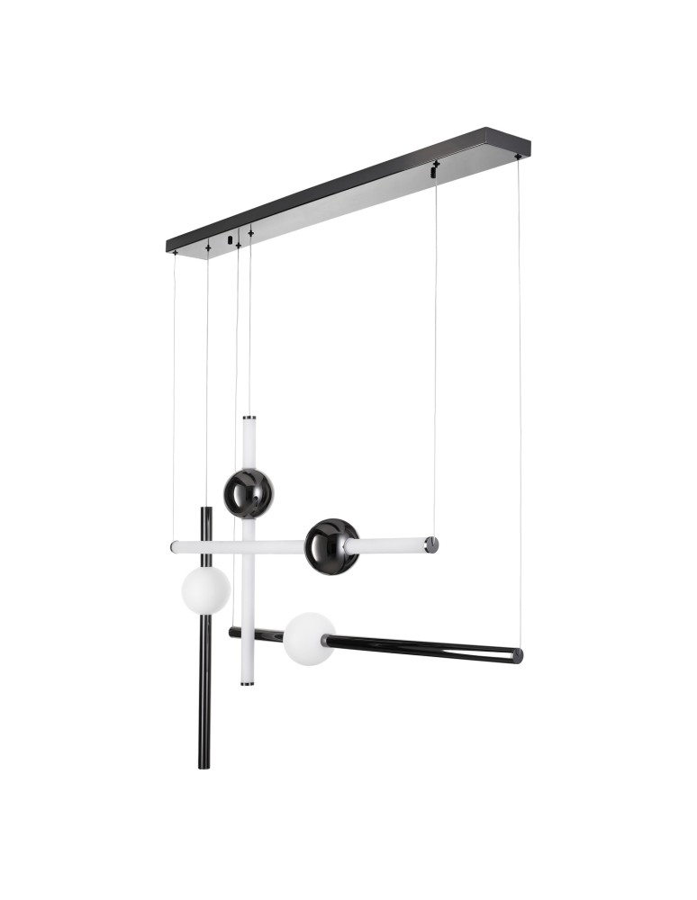 Step Into Design Lampa wisząca O-LINE L-4 LED czarna 110 cm ST-1691L-4 BLACK