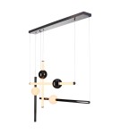 Step Into Design Lampa wisząca O-LINE L-4 LED czarna 110 cm ST-1691L-4 BLACK