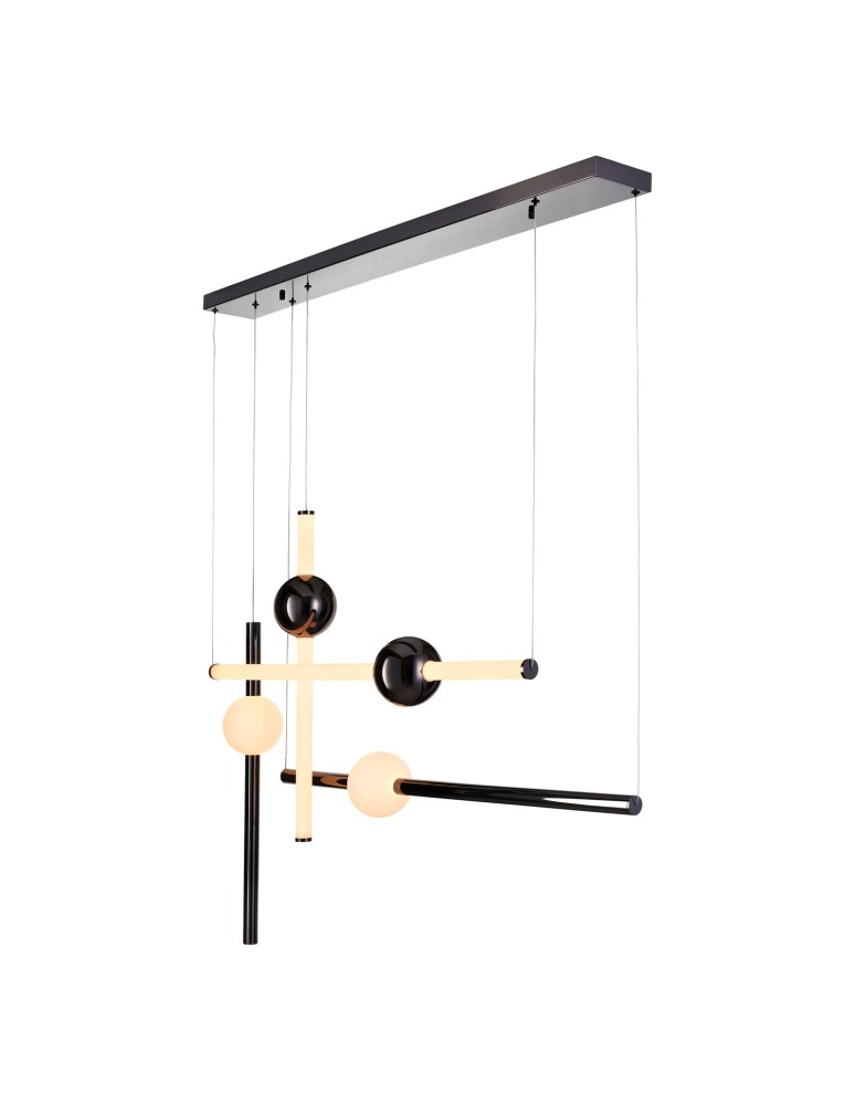 Step Into Design Lampa wisząca O-LINE L-4 LED czarna 110 cm ST-1691L-4 BLACK