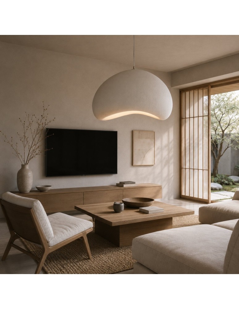 Step Into Design Lampa wisząca STONE 80 cm - biała DN426-800