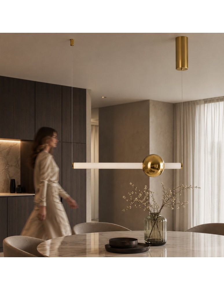 Step Into Design Lampa wisząca O-LINE 63 - LED, 63 cm, złoty połysk ST-1688S mirror gold