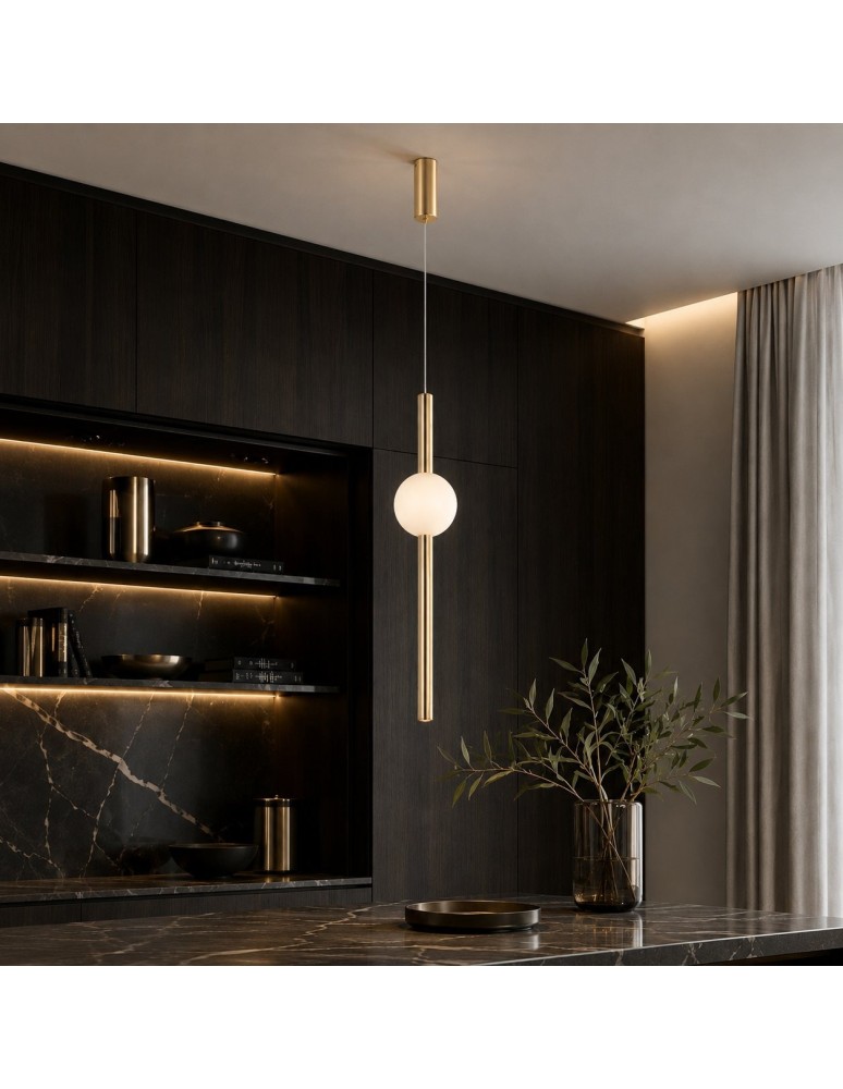 Step Into Design Lampa wisząca O-LINE 63 - LED, 63 cm, złoty połysk ST-1689S mirror gold