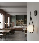 Step Into Design Lampa ścienna DROP 45 cm czarna ST-F079 black