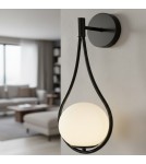 Step Into Design Lampa ścienna DROP 45 cm czarna ST-F079 black
