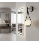 Step Into Design Lampa ścienna DROP 45 cm czarna ST-F079 black