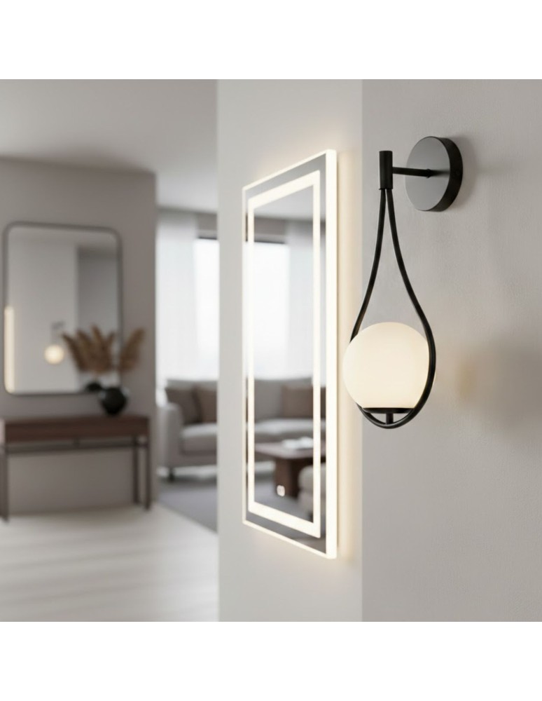 Step Into Design Lampa ścienna DROP 45 cm czarna ST-F079 black