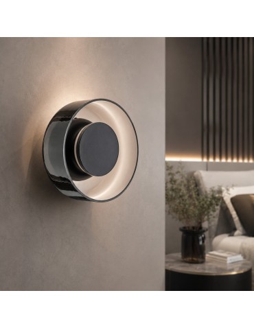 Step Into Design Lampa ścienna DONUT 18 cm - LED, szkło, szaro-czarna ST-5072W smoky black - produkt 2