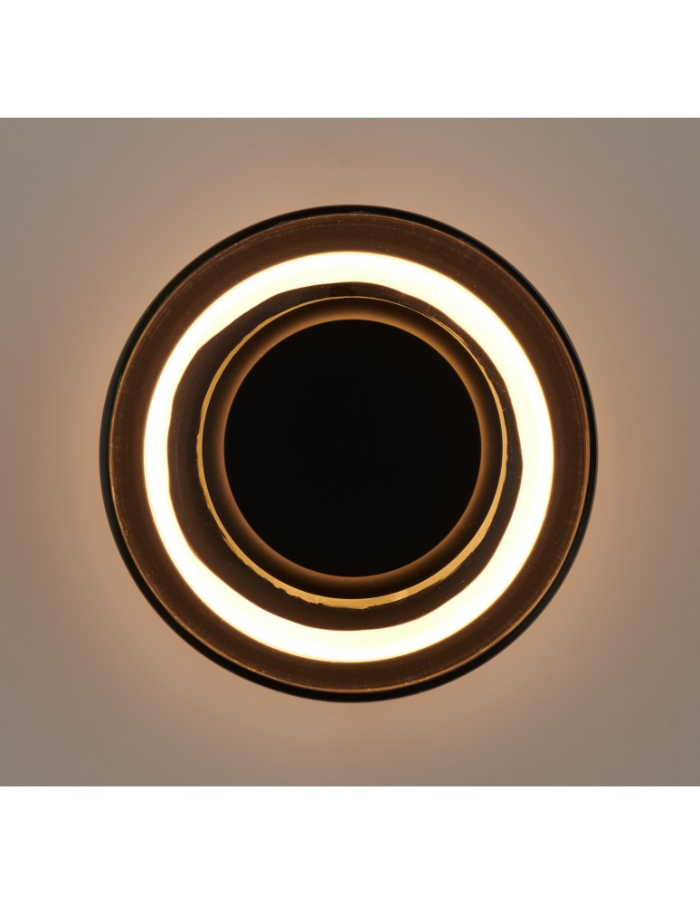 Step Into Design Lampa ścienna DONUT 18 cm - LED, szkło, szaro-czarna ST-5072W smoky black Step Into Design Lampa ścienna DONUT 18 cm - LED, szkło, szaro-czarna ST-5072W smoky black