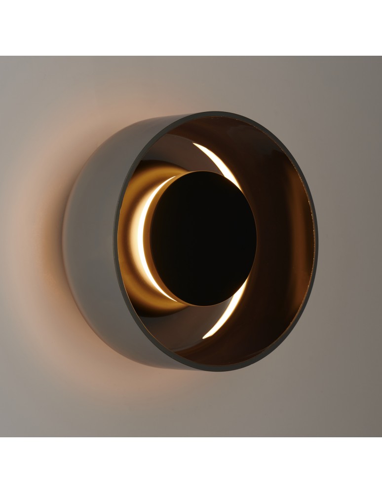 Step Into Design Lampa ścienna DONUT 18 cm - LED, szkło, szaro-czarna ST-5072W smoky black Step Into Design Lampa ścienna DONUT 18 cm - LED, szkło, szaro-czarna ST-5072W smoky black