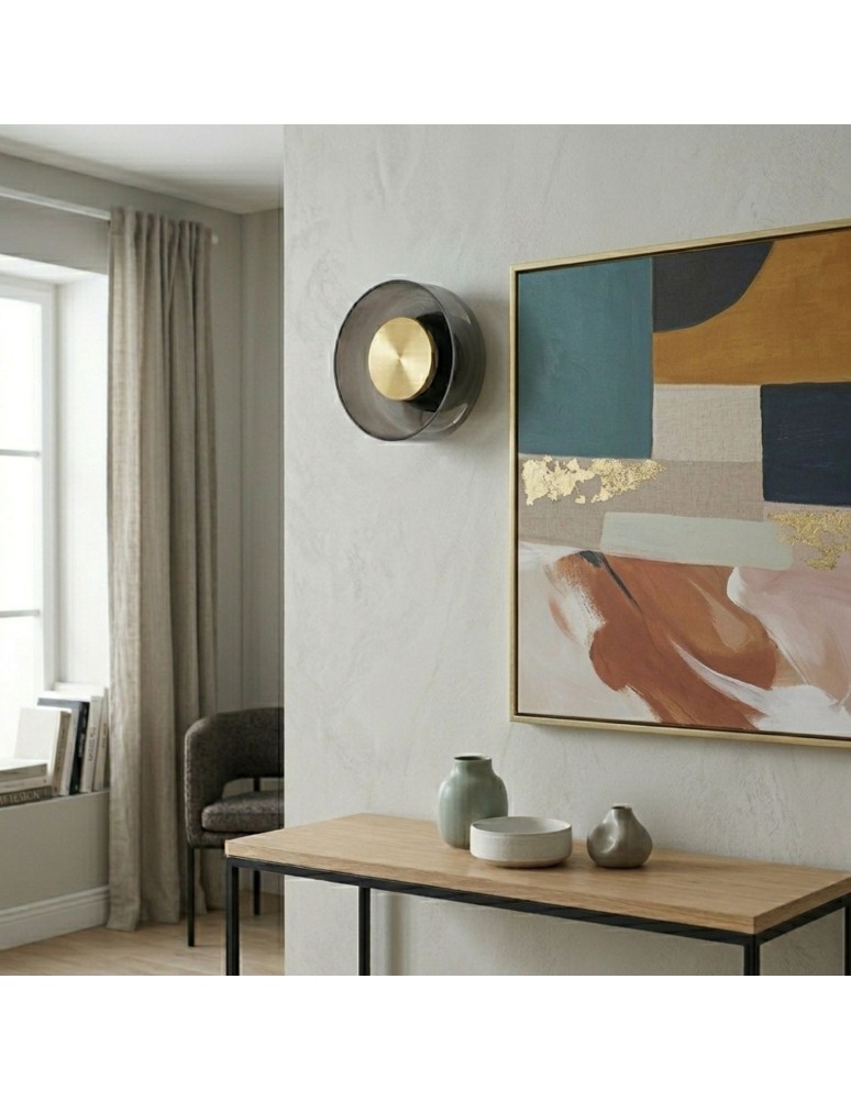 Step Into Design Lampa ścienna DONUT 18 cm - LED, szkło, szaro-złota ST-5072W smoky gold