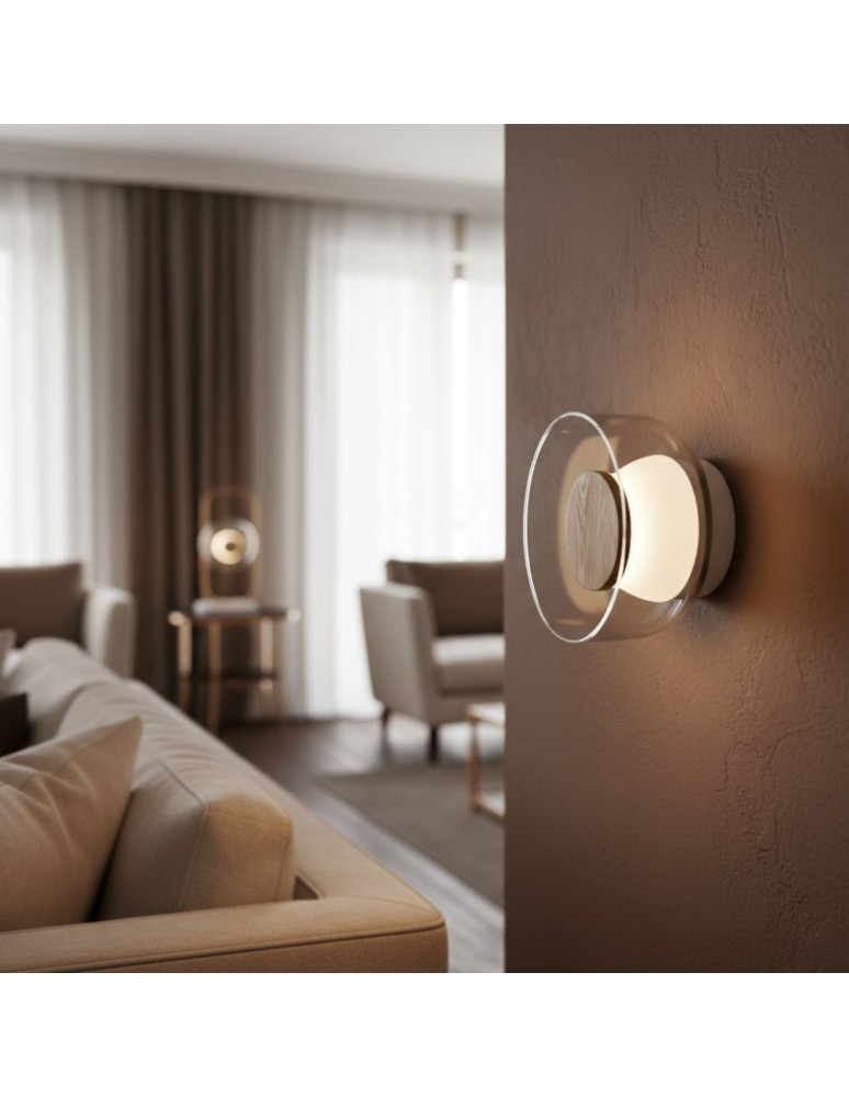 Step Into Design Lampa ścienna DONUT 18 – LED, szkło transparentne, brąz orzechowy ST-5072W transparent brown Step Into Design Lampa ścienna DONUT 18 – LED, szkło transparentne, brąz orzechowy ST-5072W transparent brown