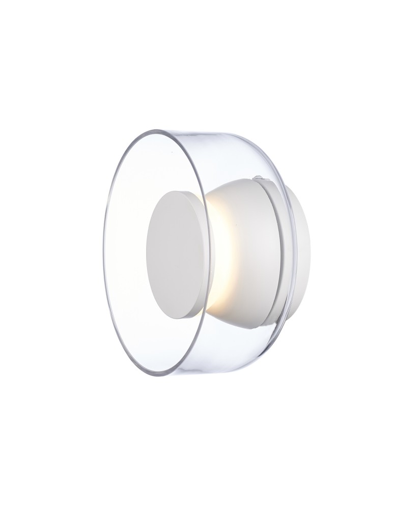 Step Into Design Lampa ścienna DONUT 18 – LED, szkło transparentne, biały środek ST-5072W transparent white Step Into Design Lampa ścienna DONUT 18 – LED, szkło transparentne, biały środek ST-5072W transparent white