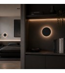 Step Into Design Lampa ścienna NYX 25 cm - LED okrągła, metalowa, czarna ST-8293W/25 black