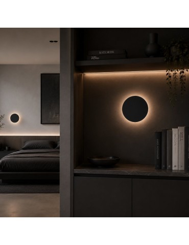 Step Into Design Lampa ścienna NYX 25 cm - LED okrągła, metalowa, czarna ST-8293W/25 black - produkt 2