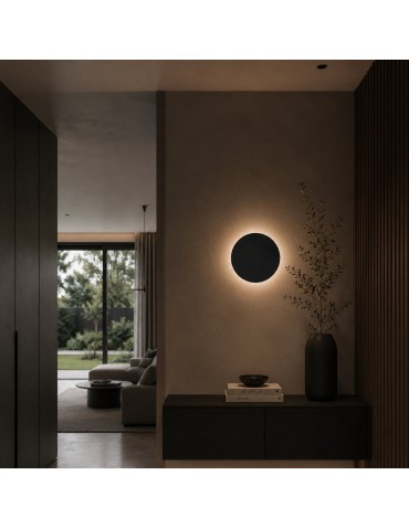 Step Into Design Lampa ścienna NYX 20 cm - LED okrągła, metalowa, czarna ST-8293W/20 black - produkt 2