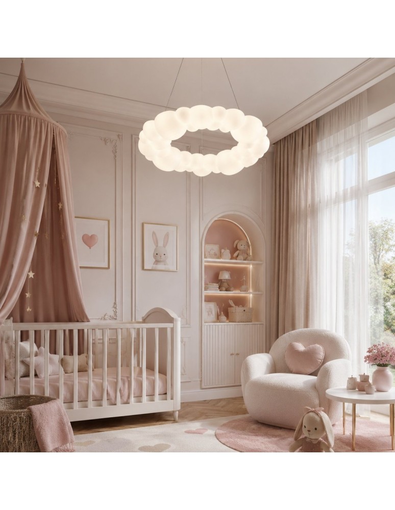 Step Into Design Lampa wisząca CLOUD 50 cm- akrylowa, w kształcie chmurki  3000 - 4000 - 6000 K ST-DL6123P-50