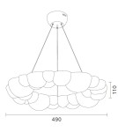 Step Into Design Lampa wisząca CLOUD 50 cm- akrylowa, w kształcie chmurki  3000 - 4000 - 6000 K ST-DL6123P-50
