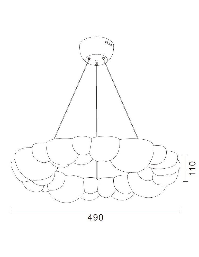 Step Into Design Lampa wisząca CLOUD 50 cm- akrylowa, w kształcie chmurki  3000 - 4000 - 6000 K ST-DL6123P-50