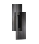 Step Into Design Lampa ścienna NOIR LED, kinkiet czarny ryflowany dwustronny ST-HC-D09 Step Into Design Lampa ścienna NOIR LED, kinkiet czarny ryflowany dwustronny ST-HC-D09