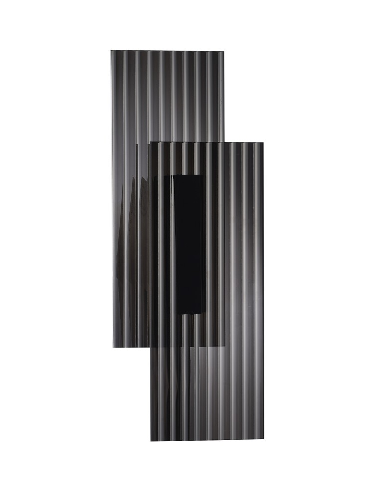 Step Into Design Lampa ścienna NOIR LED, kinkiet czarny ryflowany dwustronny ST-HC-D09 Step Into Design Lampa ścienna NOIR LED, kinkiet czarny ryflowany dwustronny ST-HC-D09