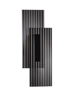 Step Into Design Lampa ścienna NOIR LED, kinkiet czarny ryflowany dwustronny ST-HC-D09