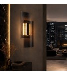 Step Into Design Lampa ścienna NOIR LED, kinkiet czarny ryflowany dwustronny ST-HC-D09 Step Into Design Lampa ścienna NOIR LED, kinkiet czarny ryflowany dwustronny ST-HC-D09