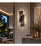 Step Into Design Lampa ścienna NOIR LED, kinkiet czarny ryflowany dwustronny ST-HC-D09 Step Into Design Lampa ścienna NOIR LED, kinkiet czarny ryflowany dwustronny ST-HC-D09