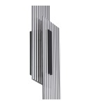 Step Into Design Lampa ścienna NOIR LED, kinkiet czarny ryflowany dwustronny ST-HC-D09 Step Into Design Lampa ścienna NOIR LED, kinkiet czarny ryflowany dwustronny ST-HC-D09