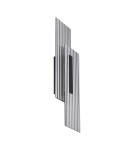 Step Into Design Lampa ścienna NOIR LED, kinkiet czarny ryflowany dwustronny ST-HC-D09 Step Into Design Lampa ścienna NOIR LED, kinkiet czarny ryflowany dwustronny ST-HC-D09