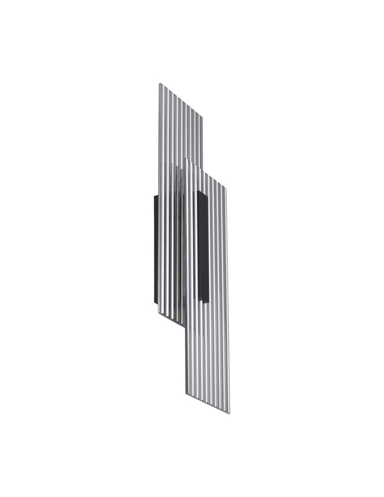 Step Into Design Lampa ścienna NOIR LED, kinkiet czarny ryflowany dwustronny ST-HC-D09 Step Into Design Lampa ścienna NOIR LED, kinkiet czarny ryflowany dwustronny ST-HC-D09